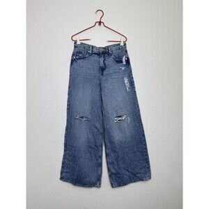 NWT Women’s Gap 2/26R Mid Rise Super Wide-Leg Button Fly Baggy Jeans Skater Y2K
